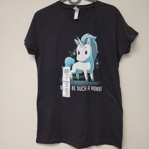 Teeturtle Unicorn Don't Be Such A Horse t-shirt Black XL